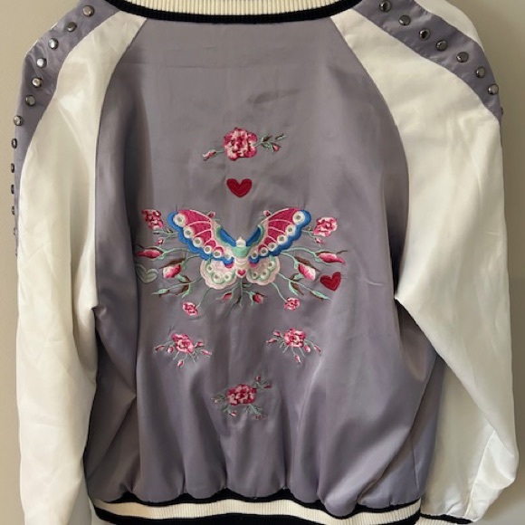 JOCELYN REVERSIBLE EMBROIDERED BOMBER JACKET - Picture 4 of 6
